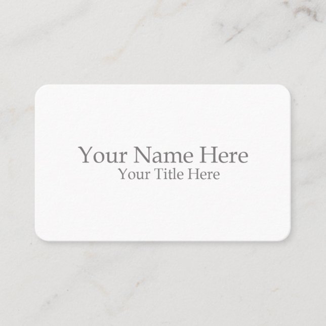 Create Your Own Business Card (Front)