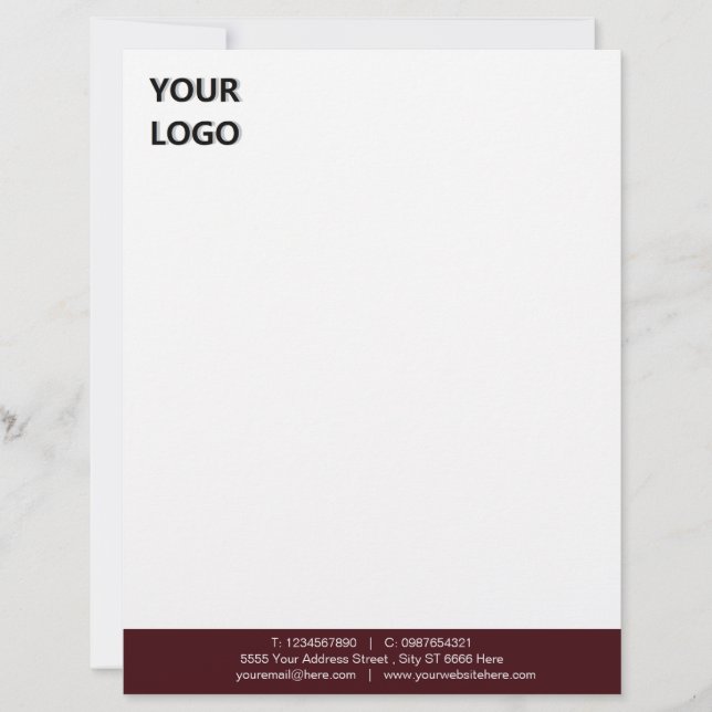 Create Your Own Business Letterhead Template (Front)