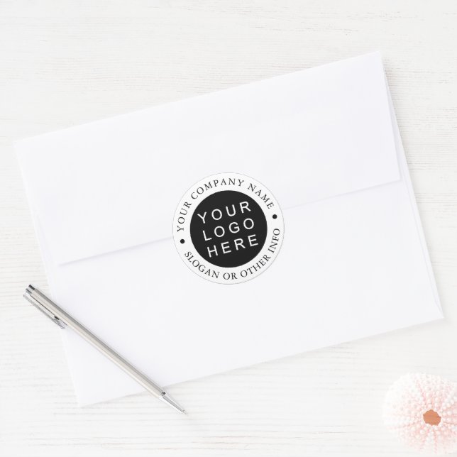 Create Your Own Business Logo Classic Round Sticker (Envelope)