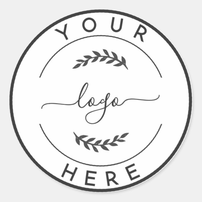 Create Your Own Business Logo Classic Round Sticker (Front)