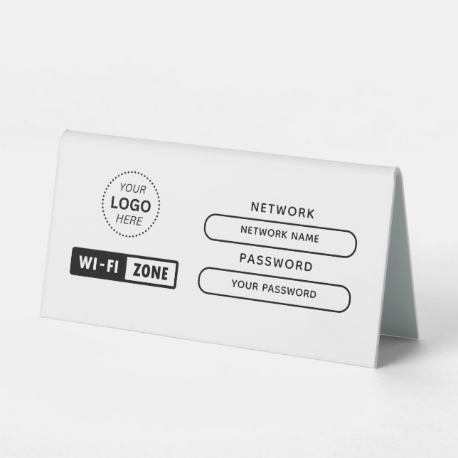 Create Your Own Business Logo Free wifi Zone (Front)