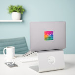 Create Your Own Business Logo Here Template<br><div class="desc">Custom Modern Elegant Simple Template Upload Business Corporate Company Logo Name Here Add QR Code Promotional Custom-Cut Vinyl Sticker / Tablet & Laptop Cases / Laptop Stickers & Skins / Extra Small 3" x 3" Laptop Sticker.</div>