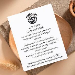 Create your own Business Logo Minimalist White  Flyer