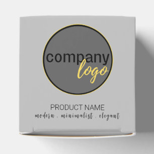 CREATE YOUR OWN BUSINESS LOGO MODERN GRAY FAVOUR BOX