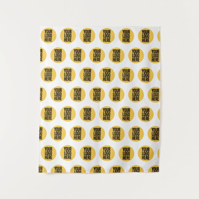 Create Your Own Business Logo Pattern Tapestry (Front)