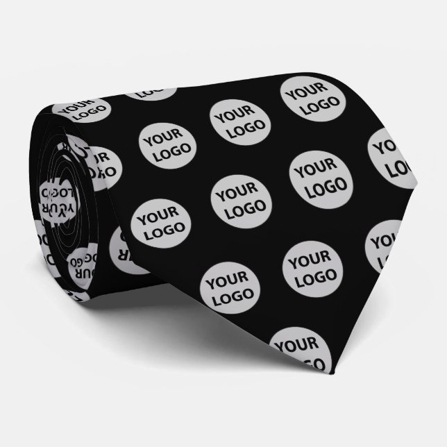 Create Your Own Business Logo Pattern Tie (Rolled)