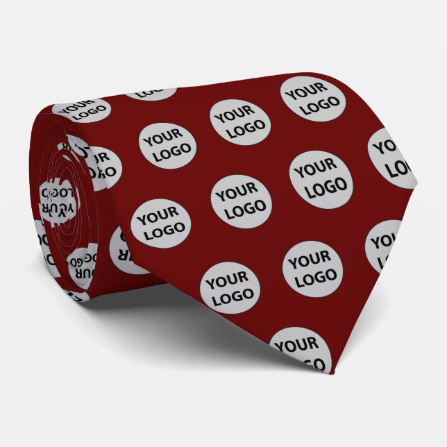 Create Your Own Business Logo Pattern Tie (Rolled)