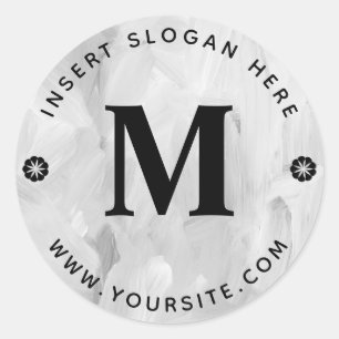 Create Your Own Business Monogram Round Classic Round Sticker