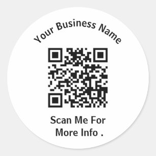 Create Your Own business QR Code Classic Round Sticker