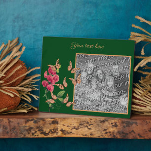 Create Your Own Butterflies And Flower Photo Plaque