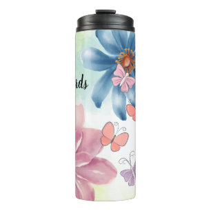 Create Your Own Butterflies & Wildflowers Thermal Tumbler