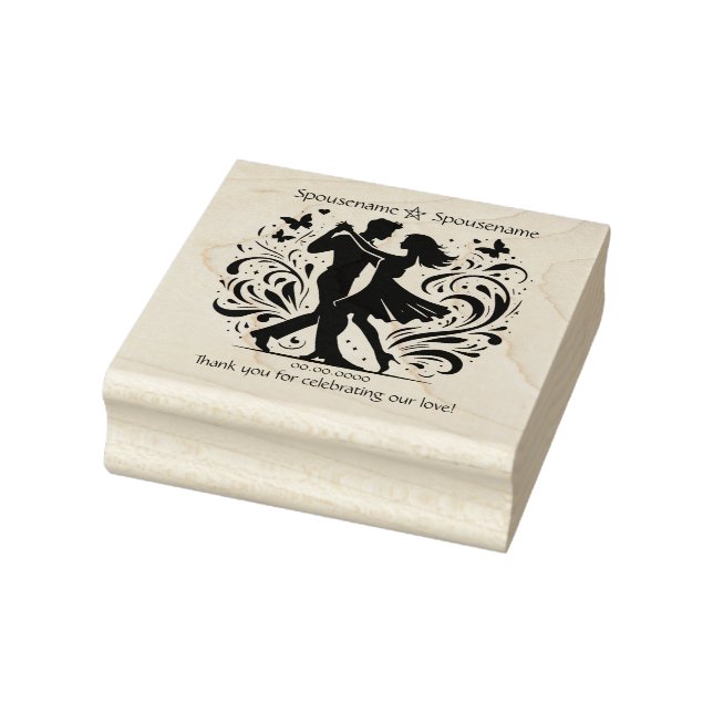 Create Your Own Butterfly Dance Handfasting Thanks Rubber Stamp (Stamp)