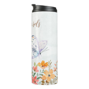 Create Your Own Butterfly & Wildflowers Thermal Tumbler