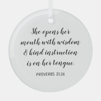 Create Your Own Calligraphy Bible Verse Glass Tree Decoration