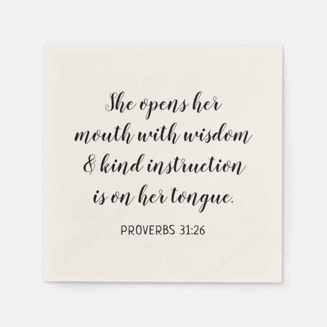 Create Your Own Calligraphy Bible Verse Napkin (Front)