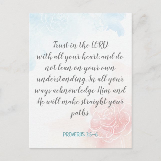 Create Your Own Calligraphy Bible Verse Text Postcard (Front)