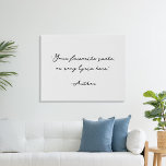 Create Your Own Calligraphy Quote Faux Canvas Print<br><div class="desc">Create your own custom quote wall art. Features minimalist calligraphy script typography.</div>