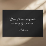 Create Your Own Calligraphy Quote Faux Canvas Print<br><div class="desc">Create your own custom quote wall art. Features minimalist calligraphy script typography.</div>