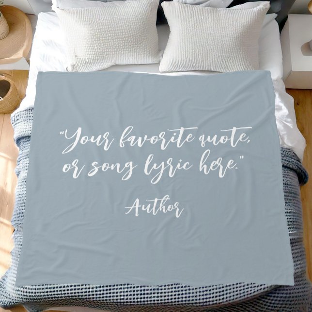 Create Your Own Calligraphy Quote Fleece Blanket (Creator Uploaded)