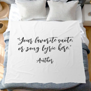 Create Your Own Calligraphy Quote Fleece Blanket