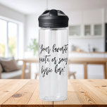 Create Your Own Calligraphy Quote Water Bottle<br><div class="desc">Create your own custom quote water bottle. Add your favourite inspirational quote,  song lyric or custom text in minimalist calligraphy typography.</div>