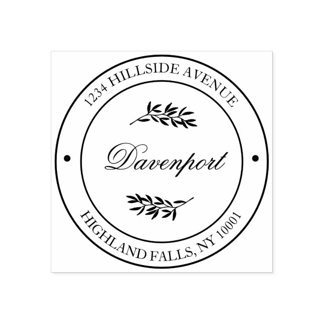 Create Your Own Calligraphy Return Address Rubber Stamp (Imprint)