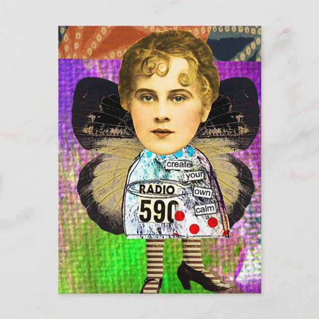 Create Your Own Calm Zetti Collage Postcard (Front)