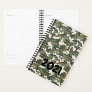 Create Your Own CAMO PLANE 2021 Calendar Planner