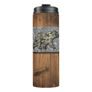 Create Your Own Camouflage Bear Hunter Thermal Tumbler