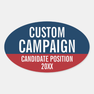 Create Your Own Campaign Gear Oval Sticker