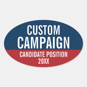 Create Your Own Campaign Gear Oval Sticker