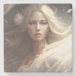 Create Your Own Cancer Sun Sign Zodiac Goddess Stone Coaster