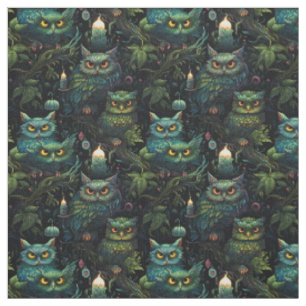 Create Your Own Candle Lit Goblin Owls Nest Fabric