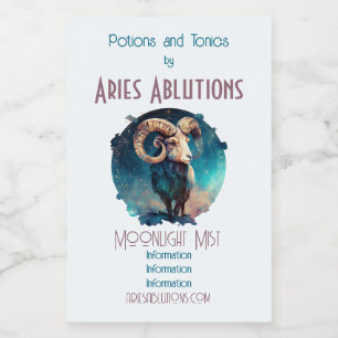 Create Your Own Celestial Aries Zodiac Wine Label