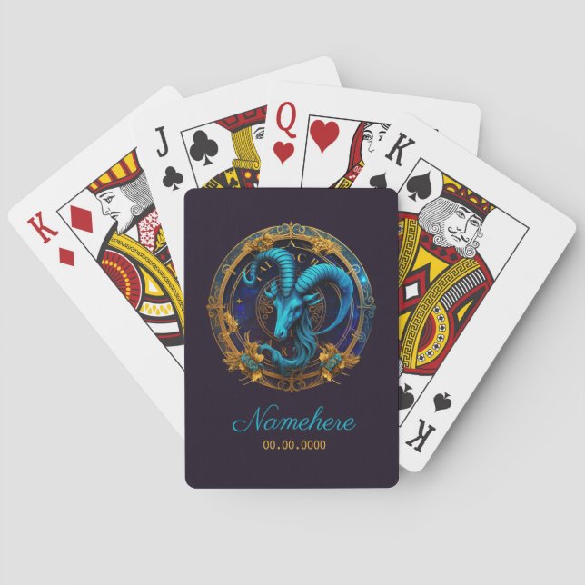 Create Your Own Celestial Capricorn Playing Cards (Back)