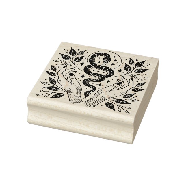 Create Your Own Celestial Floral Serpent Magic Rubber Stamp (Stamp)