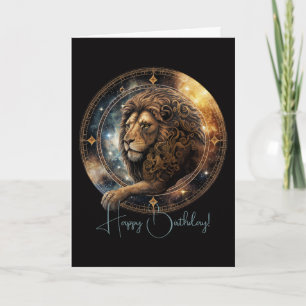 Create Your Own Celestial Leo Zodiac Holiday Card