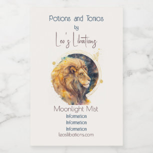 Create Your Own Celestial Leo Zodiac Wine Label