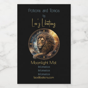 Create Your Own Celestial Leo Zodiac Wine Label