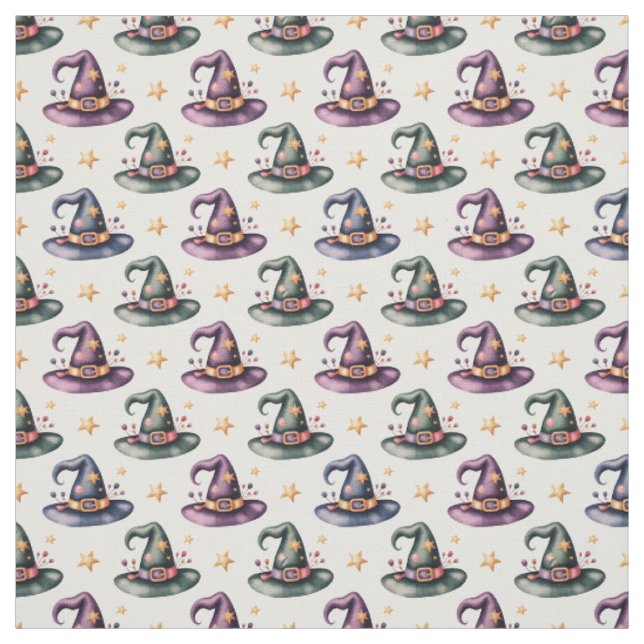 Create Your Own Celestial Litha Witch Hats Floral Fabric (Swatch)