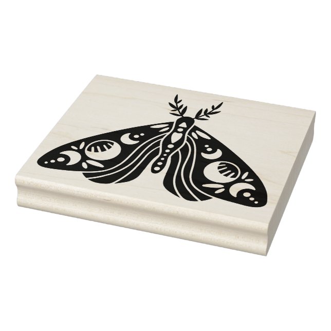 Create Your Own Celestial Moon Goddess Moth Rubber Stamp (Stamp)