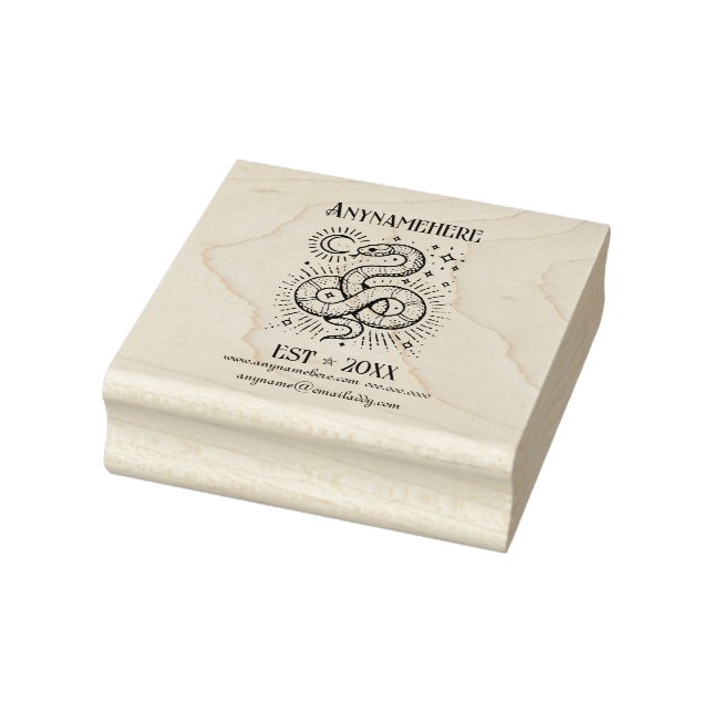 Create Your Own Celestial Ringed Serpent Rubber Stamp (Stamp)