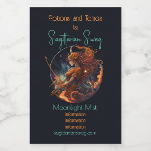 Create Your Own Celestial Sagittarius Zodiac Wine Label