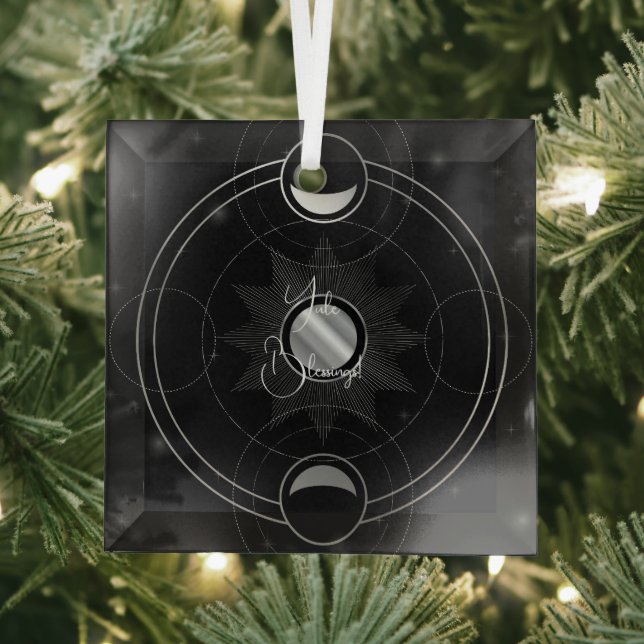 Create Your Own Celestial Silver Moons Tarot Glass Tree Decoration (Insitu)