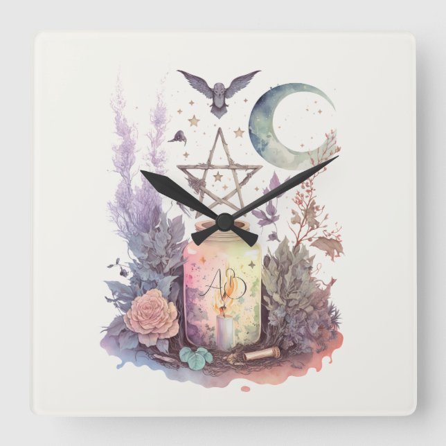 Create Your Own Celestial Square Wall Clock (Front)