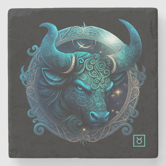 Create Your Own Celestial Taurus Stone Coaster (Front)