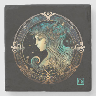 Create Your Own Celestial Virgo Stone Coaster