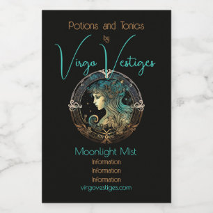 Create Your Own Celestial Virgo Zodiac Wine Label