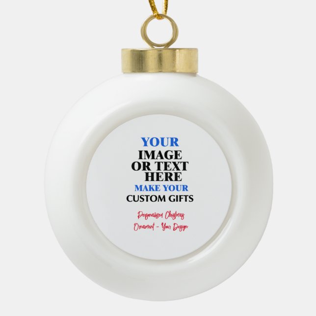 Create Your Own Ceramic Christmas Ornament (Front)