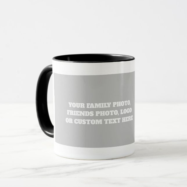 Create Your Own Ceramic Custom Photo LOGO Mug (Front Left)